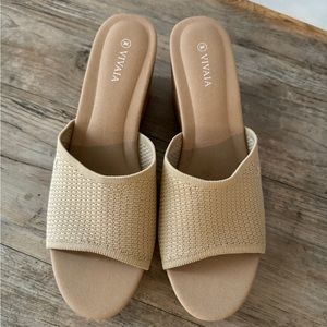 Brand New: Round Toe Cork Wedge Sandal